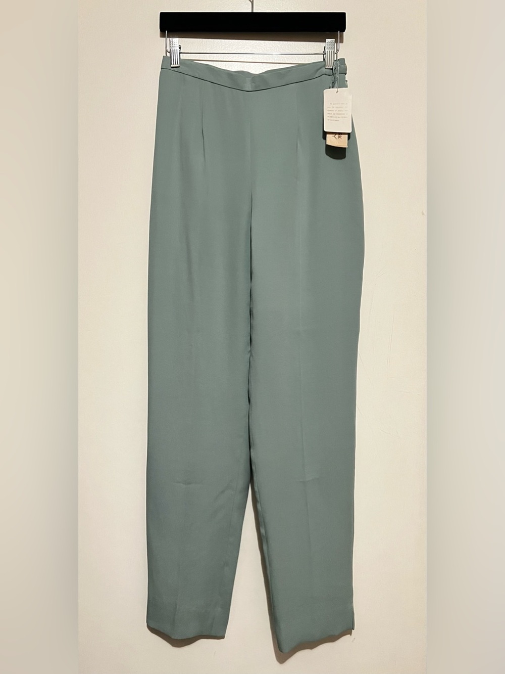 Jones New York Patel Green Tapered Pants 100% Silk
